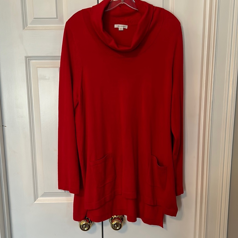 Erin London red tunic sweater